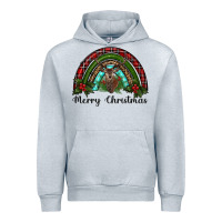 Heather Grey reindeer rainbow christmas Urban Hoodie - RanaPortraitStore