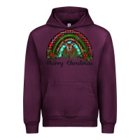Mauve Wine reindeer rainbow christmas Urban Hoodie - RanaPortraitStore
