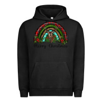 Pigment Black reindeer rainbow christmas Urban Hoodie - RanaPortraitStore