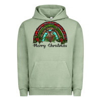 Pigment Oil Green reindeer rainbow christmas Urban Hoodie - RanaPortraitStore