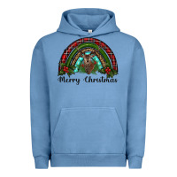 Pigment Pebble Blue reindeer rainbow christmas Urban Hoodie - RanaPortraitStore