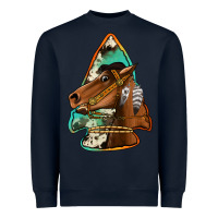 Navy horse arrowhead Heavyweight Sweatshirt - Jasminsmagicworld