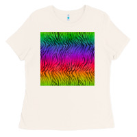 Bone colorful tiger seamless pattern Ladies Tee - BundleAndBundleShop