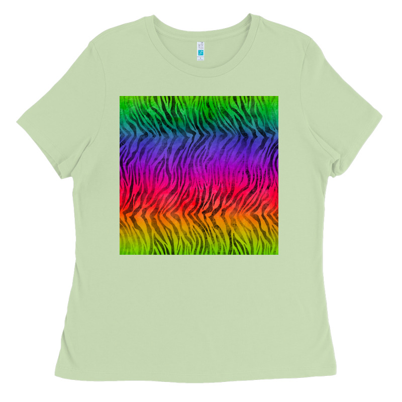 Colorful Tiger Seamless Pattern Ladies Tee by BundleAndBundleShop | Teevron