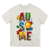 Cream ausome autism Heavy Core Tee - OliviaCreatesArt