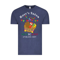 Vintage Denim logo for rosys saon mexicano Vintage Tee - CowhideDigitalArt