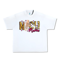 White Nicu Mama Urban Heavy Tee - CowhideDigitalArt