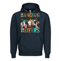 Navy hanging with my heifers Zipper Hoodie - Jasminsmagicworld