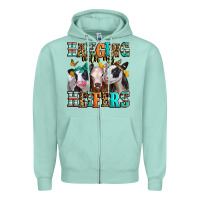 Seafoam hanging with my heifers Zipper Hoodie - Jasminsmagicworld
