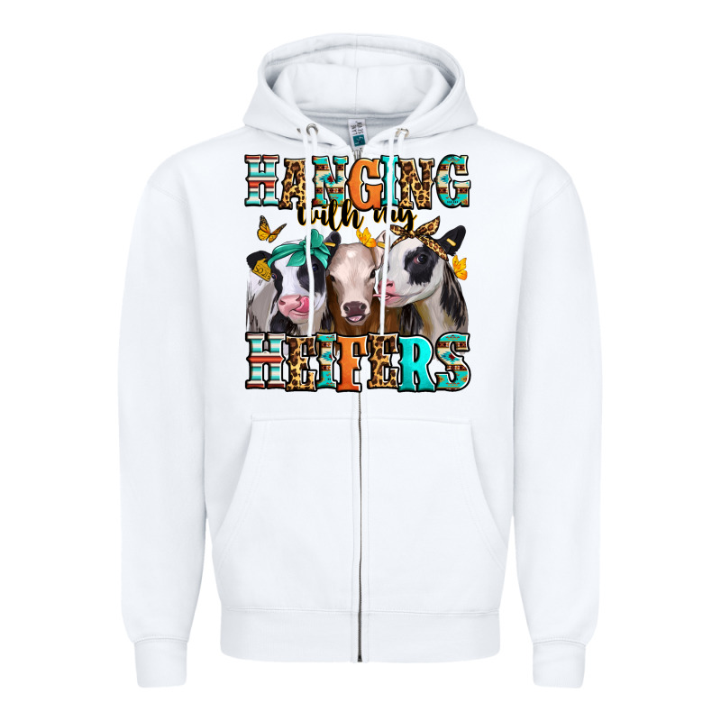 Hanging With My Heifers Zipper Hoodie by Jasminsmagicworld | Teevron