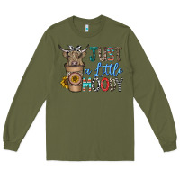 Army Green just a latte moody Long Sleeve Tee - CowhideDigitalArt