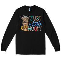 Black just a latte moody Long Sleeve Tee - CowhideDigitalArt
