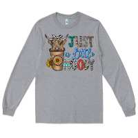 Heather Grey just a latte moody Long Sleeve Tee - CowhideDigitalArt