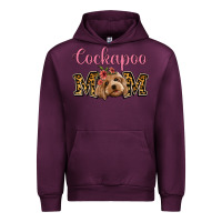 Mauve Wine Cockapoo Mom Urban Hoodie - Jasminsmagicworld