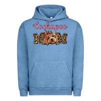 Pigment Pebble Blue Cockapoo Mom Urban Hoodie - Jasminsmagicworld