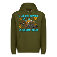 Army Green easter a lot can happen in three days western sunflowers Premium Hoodie - Artiststas