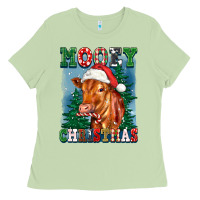Matcha mooey christmas heifer Ladies Tee - FaDigitalArtStudio