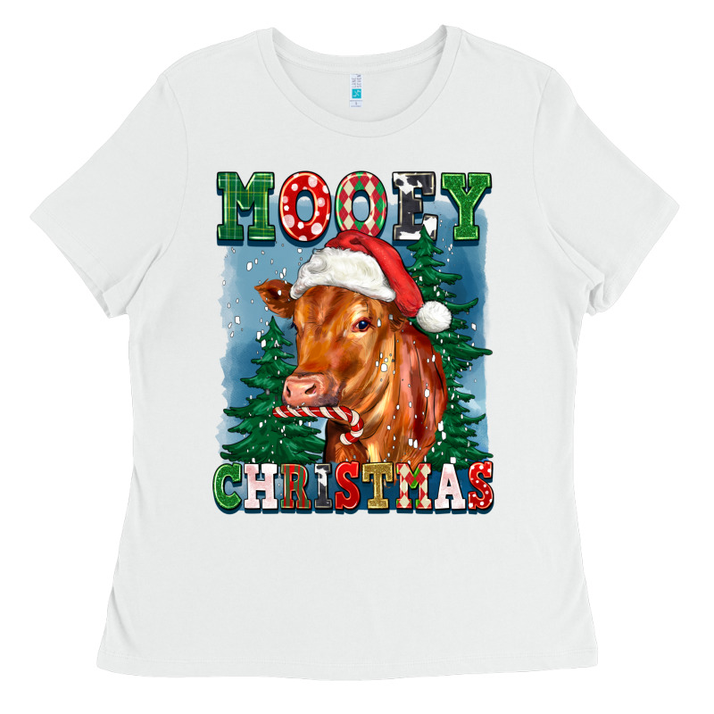 Mooey Christmas Heifer Ladies Tee by FaDigitalArtStudio | Teevron