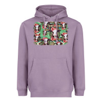 Lavender baby cow floral aztec background Heavyweight Hoodie - Jasminsmagicworld