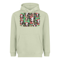 Matcha baby cow floral aztec background Heavyweight Hoodie - Jasminsmagicworld