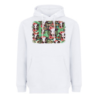 White baby cow floral aztec background Heavyweight Hoodie - Jasminsmagicworld