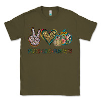 Army Green Peace Love Pumkins Classic Tee - Jasminsmagicworld