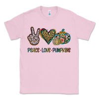 Bubblegum Pink Peace Love Pumkins Classic Tee - Jasminsmagicworld