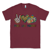 Burgundy Peace Love Pumkins Classic Tee - Jasminsmagicworld