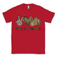 Red Peace Love Pumkins Classic Tee - Jasminsmagicworld