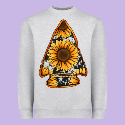 Sunflower Arrowhead Heavyweight Sweatshirt Designed By Jasminsmagicworld