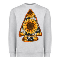 Heather Grey sunflower arrowhead Heavyweight Sweatshirt - Jasminsmagicworld