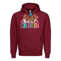Burgundy Periodt afro woman nail art Zipper Hoodie - RanaPortraitStore