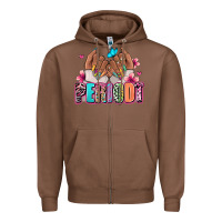 Chestnut Periodt afro woman nail art Zipper Hoodie - RanaPortraitStore