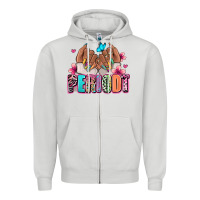 Dove Grey Periodt afro woman nail art Zipper Hoodie - RanaPortraitStore