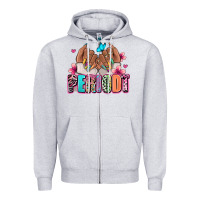 Heather Grey Periodt afro woman nail art Zipper Hoodie - RanaPortraitStore