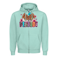 Seafoam Periodt afro woman nail art Zipper Hoodie - RanaPortraitStore