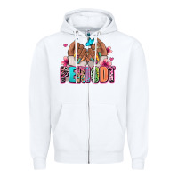 White Periodt afro woman nail art Zipper Hoodie - RanaPortraitStore