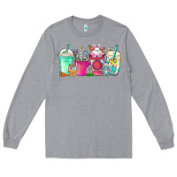 Heather Grey easter day coffee Long Sleeve Tee - CowhideDigitalArt