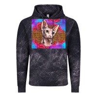 Cloud Black purple glitter roses sphynx cat Vintage Hoodie - LillyAllenDesigns