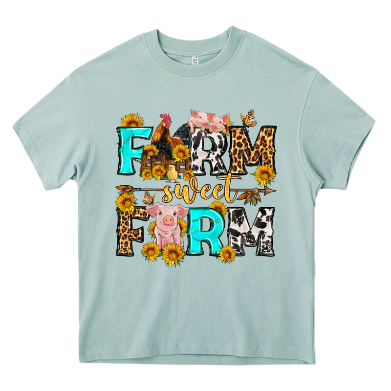 Farm Sweet Farm Western  Olivia Heavy Core Tee by OliviaCreatesArt | Teevron