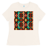 Bone native american aztec seamless pattern Ladies Tee - BundleAndBundleShop
