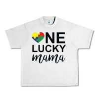 Lunar Rock one lucky mama Urban Heavy Tee - CowhideDigitalArt