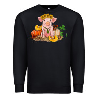 Black fall pig Premium Sweatshirt - RanaPortraitStore