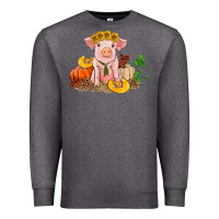 Charcoal Heather fall pig Premium Sweatshirt - RanaPortraitStore