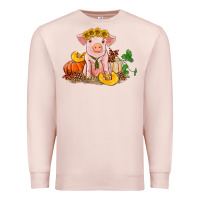 Pale Pink fall pig Premium Sweatshirt - RanaPortraitStore