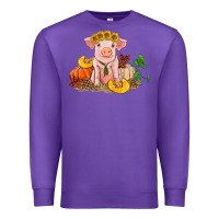 Purple fall pig Premium Sweatshirt - RanaPortraitStore