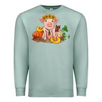 Seafoam fall pig Premium Sweatshirt - RanaPortraitStore