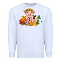 White fall pig Premium Sweatshirt - RanaPortraitStore