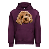 Mauve Wine Cockapoo Urban Hoodie - Jasminsmagicworld