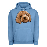 Pigment Pebble Blue Cockapoo Urban Hoodie - Jasminsmagicworld